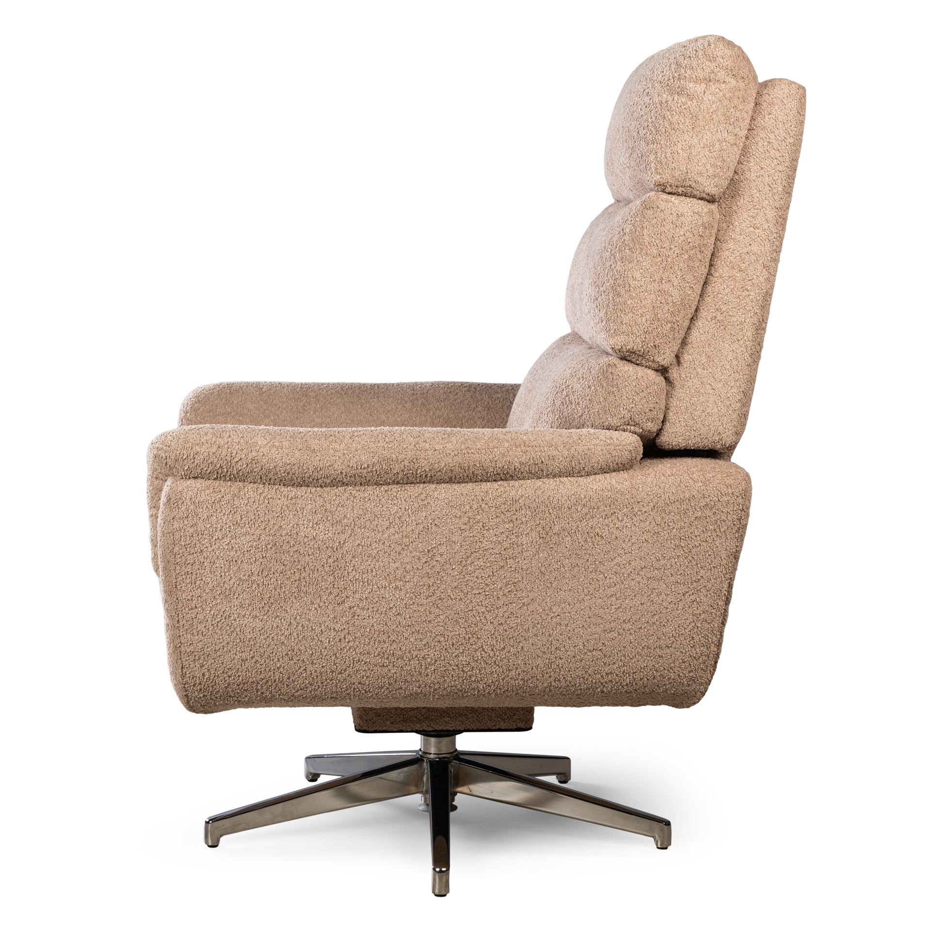 Кресло Ostin крутящееся бежевое, обивка из букле DSP-5430 новинка в ...