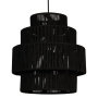 люстра плетёная cord d40 4-ярусная черная, абажур из хлопкового шнура