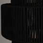 люстра плетёная cord d40 4-ярусная черная, абажур из хлопкового шнура