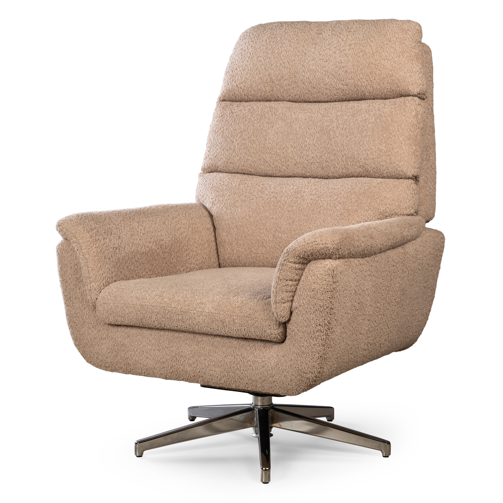 Кресло Ostin крутящееся бежевое, обивка из букле DSP-5430 новинка в ...