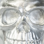 кашпо scull серебряное гипсовое