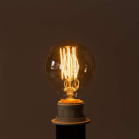 лампа эдисона е27 g80/120-tt8 60вт amber