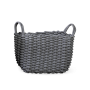 корзина grey плетеная из хлопкового шнура серая 50х20х34