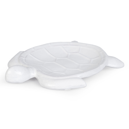 блюдо turtle, белое 20х15, керамика ручной работы