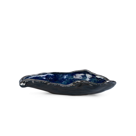 блюдо oyster shell big раковина устрицы темно-синяя, керамика ручной работы