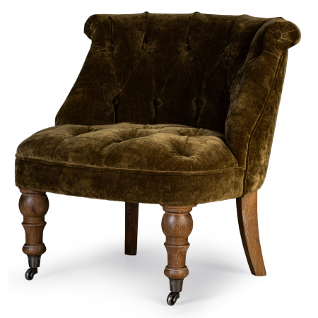 кресло clubchair хаки обивка из ткани велюр
