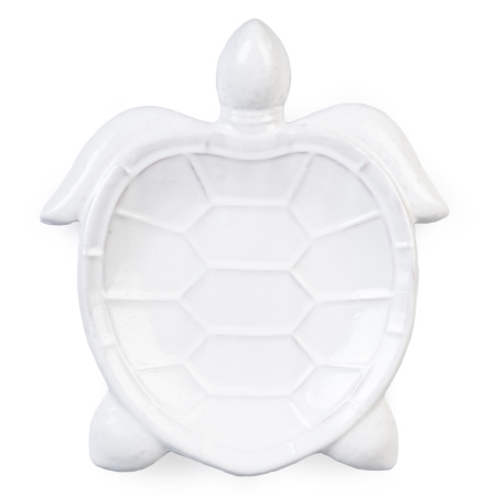 блюдо turtle, белое 20х15, керамика ручной работы