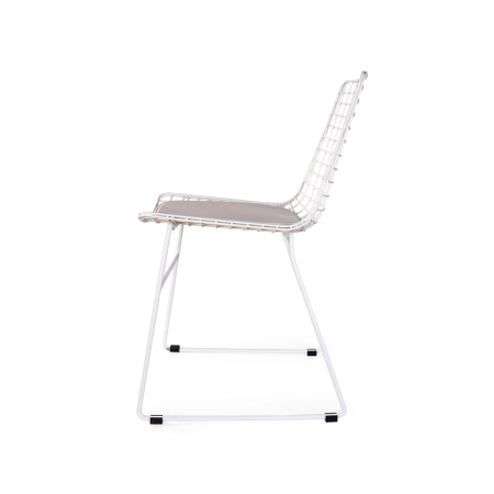 стул bertoia 47х50х87 белый металлический