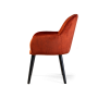 полукресло humble wood с подлокотниками терракотовое, обивка из ткани