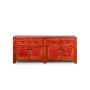 комод red vintage 46х226х96 красный деревянный из массива