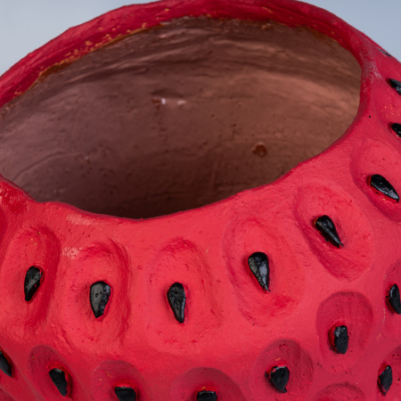 ваза настольная strawberry h30 малиновая, керамика ручной работы