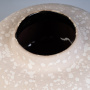 ваза настольная donut h16 молочная с вкраплениями, керамика ручной работы