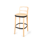 стул барный woody (quadro) бежевый деревянный из бука с сиденьем из ротанга