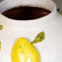 ваза напольная lemon h36 белая с жёлтым, керамика ручной работы