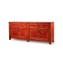 комод red vintage 46х226х96 красный деревянный из массива