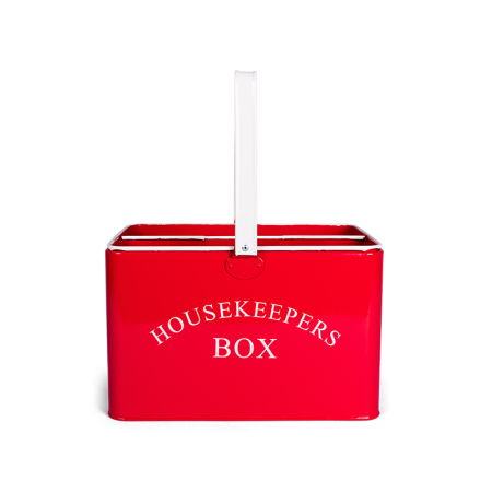 контейнер housekeeper для сыпучих продуктов красный металлический