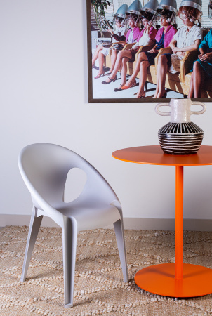 стул bell chair серый пластиковый