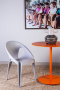 стул bell chair серый пластиковый