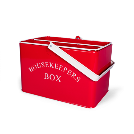 контейнер housekeeper для сыпучих продуктов красный металлический
