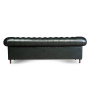 диван прямой chesterfield зеленый, обивка из экокожи