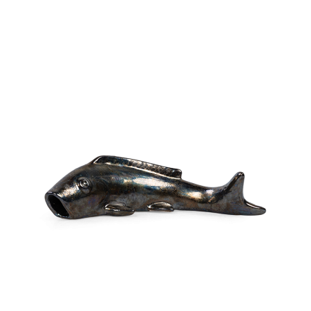 настенный декор chinese carp чёрный хром, керамика ручной работы