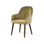 полукресло humble wood с подлокотниками зеленое, обивка из ткани