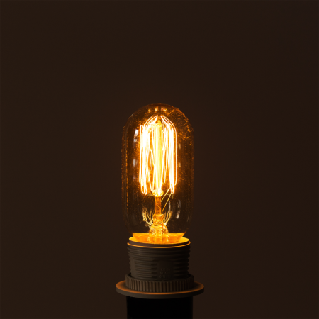 лампа эдисона е27 t45/110-tt 40вт amber