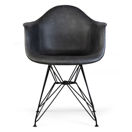 полукресло legend eames тёмно-серый, обивка из экокожи