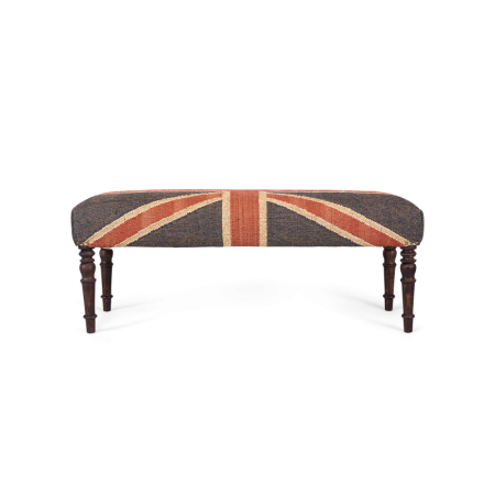 банкетка union jack мультиколор, обивка из ткани