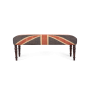 банкетка union jack мультиколор, обивка из ткани