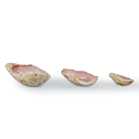 декор triple oyster shell бежевая , керамика ручной работы