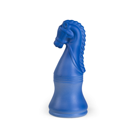 декор chess horse шахматная фигура лошадь h27 синяя, керамика ручной работы