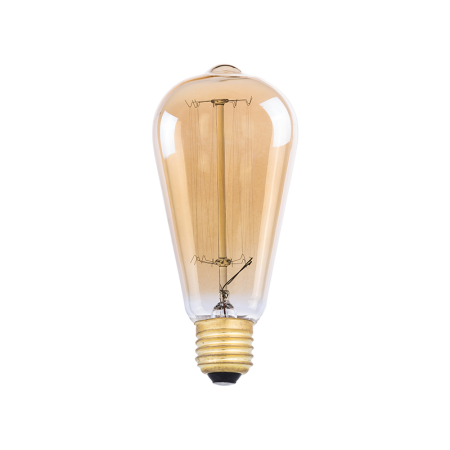 лампа эдисона е27 st58/130-tt10 25вт amber