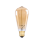 лампа эдисона е27 st58/130-tt10 25вт amber