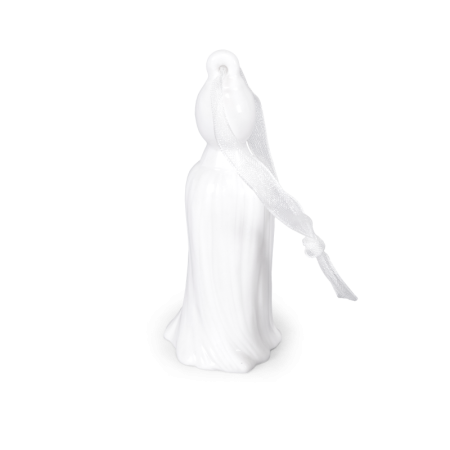 статуэтка колокольчик h9 белая керамическая