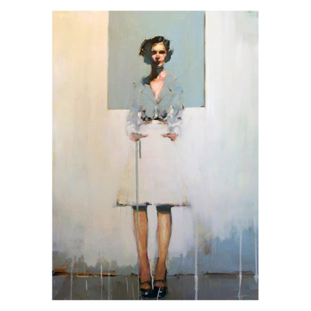 постер "woman in a white skirt" 96х135 печать на холсте