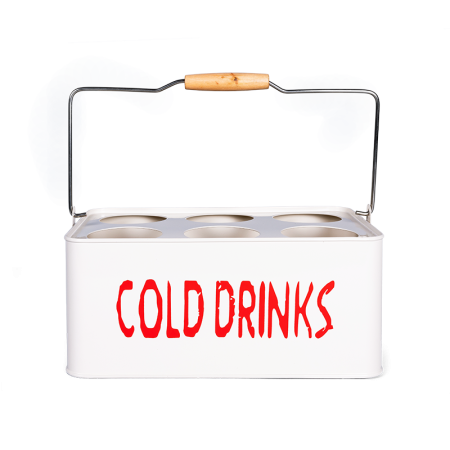 кулер для вина cold drink на 6 бутылок бежевый металлический