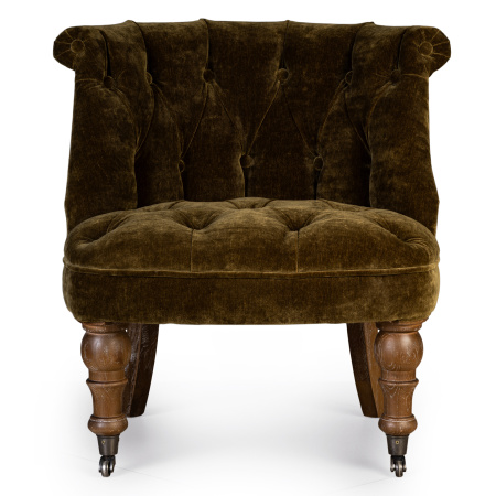 кресло clubchair хаки обивка из ткани велюр