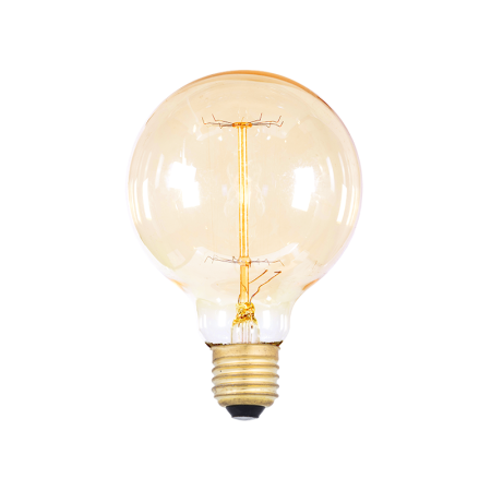 лампа эдисона е27 g95/135-tt10 40вт amber