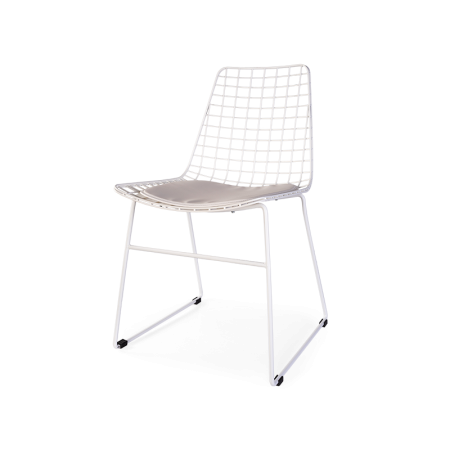стул bertoia 47х50х87 белый металлический