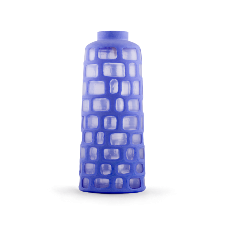 ваза напольная quadra puede н57 синяя стеклянная