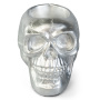 кашпо scull серебряное гипсовое