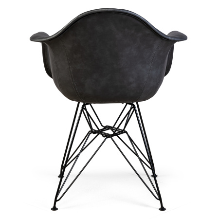 полукресло legend eames тёмно-серый, обивка из экокожи