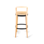 стул барный woody (quadro) бежевый деревянный из бука с сиденьем из ротанга