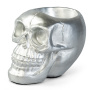 кашпо scull серебряное гипсовое