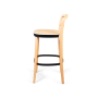 стул барный woody (quadro) бежевый деревянный из бука с сиденьем из ротанга