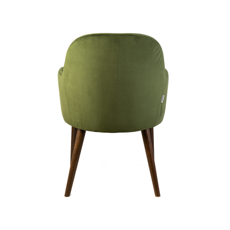 полукресло humble wood с подлокотниками зеленое, обивка из ткани велюр
