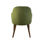 полукресло humble wood с подлокотниками зеленое, обивка из ткани велюр