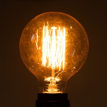 лампа эдисона е27 g95/135-tt10 40вт amber