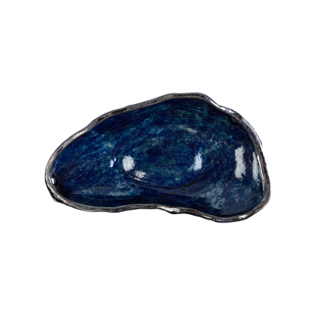 блюдо oyster shell big раковина устрицы темно-синяя, керамика ручной работы
